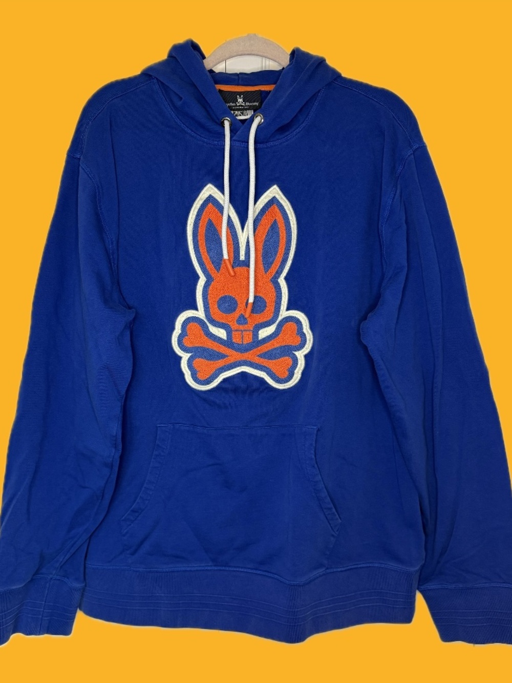 Psycho Bunny Men's Blue and Navy Hoodie